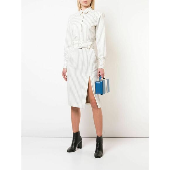 SARA BATTAGLIA 10 Side Slit Pencil Skirt Belt